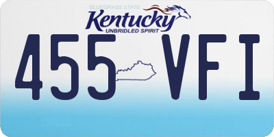 KY license plate 455VFI