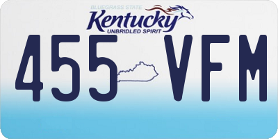 KY license plate 455VFM