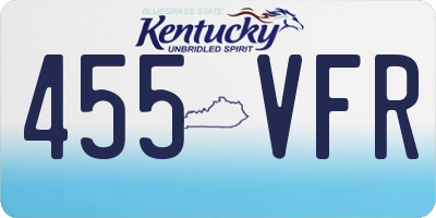 KY license plate 455VFR