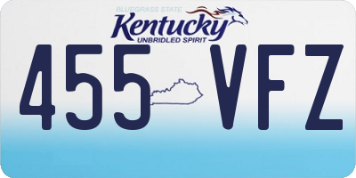 KY license plate 455VFZ