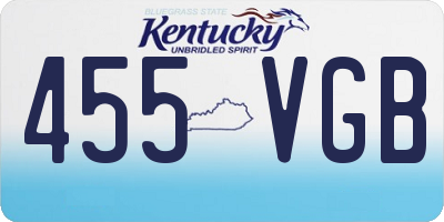 KY license plate 455VGB