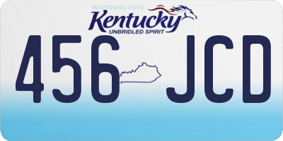 KY license plate 456JCD