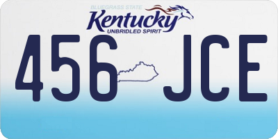 KY license plate 456JCE