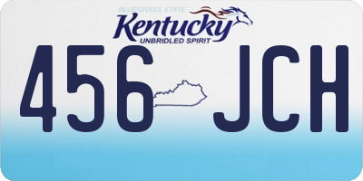 KY license plate 456JCH