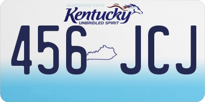 KY license plate 456JCJ