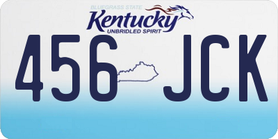 KY license plate 456JCK