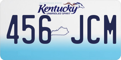 KY license plate 456JCM