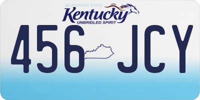 KY license plate 456JCY