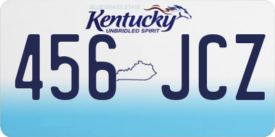 KY license plate 456JCZ