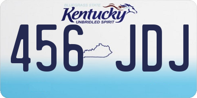 KY license plate 456JDJ