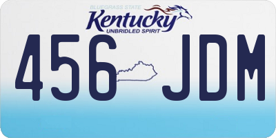 KY license plate 456JDM