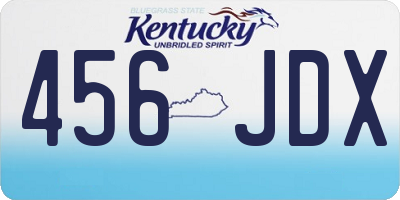 KY license plate 456JDX