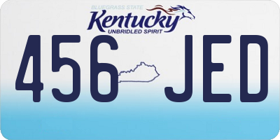 KY license plate 456JED