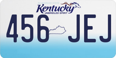 KY license plate 456JEJ