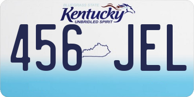 KY license plate 456JEL