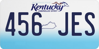 KY license plate 456JES
