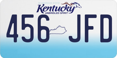 KY license plate 456JFD