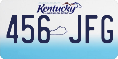KY license plate 456JFG