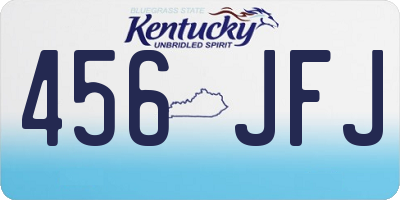 KY license plate 456JFJ