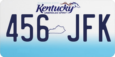 KY license plate 456JFK