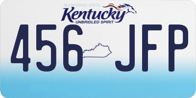 KY license plate 456JFP