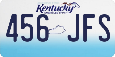 KY license plate 456JFS