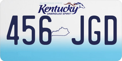 KY license plate 456JGD