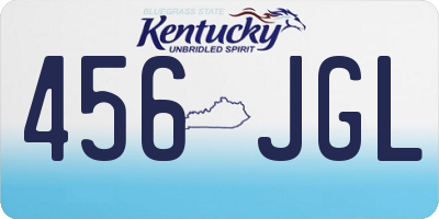 KY license plate 456JGL
