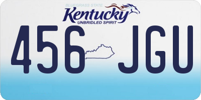 KY license plate 456JGU