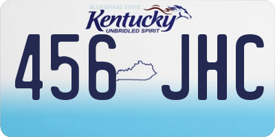 KY license plate 456JHC