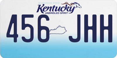KY license plate 456JHH