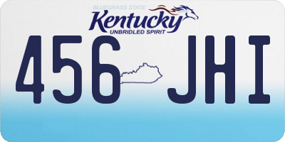 KY license plate 456JHI