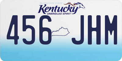 KY license plate 456JHM