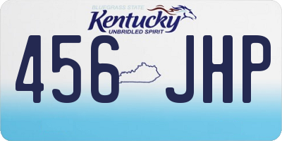 KY license plate 456JHP