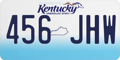 KY license plate 456JHW