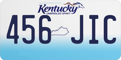 KY license plate 456JIC