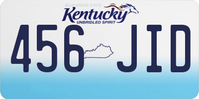 KY license plate 456JID