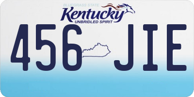 KY license plate 456JIE