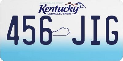 KY license plate 456JIG