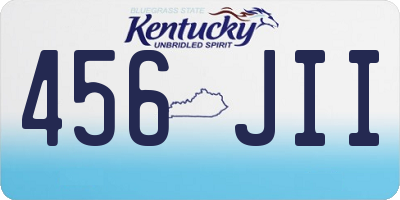 KY license plate 456JII