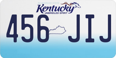 KY license plate 456JIJ