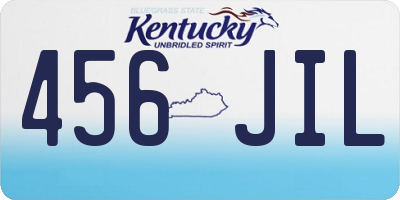 KY license plate 456JIL