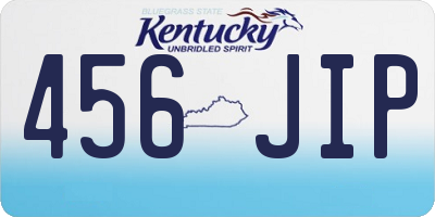 KY license plate 456JIP