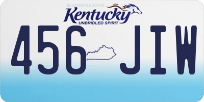 KY license plate 456JIW