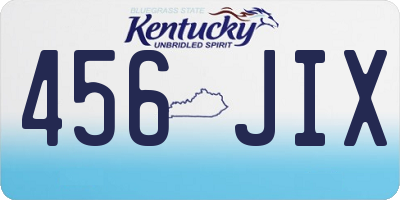 KY license plate 456JIX