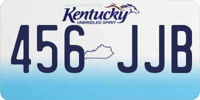KY license plate 456JJB