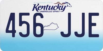 KY license plate 456JJE