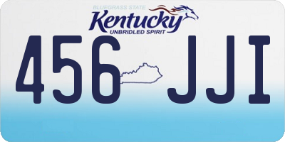 KY license plate 456JJI