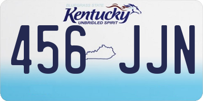 KY license plate 456JJN