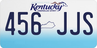 KY license plate 456JJS